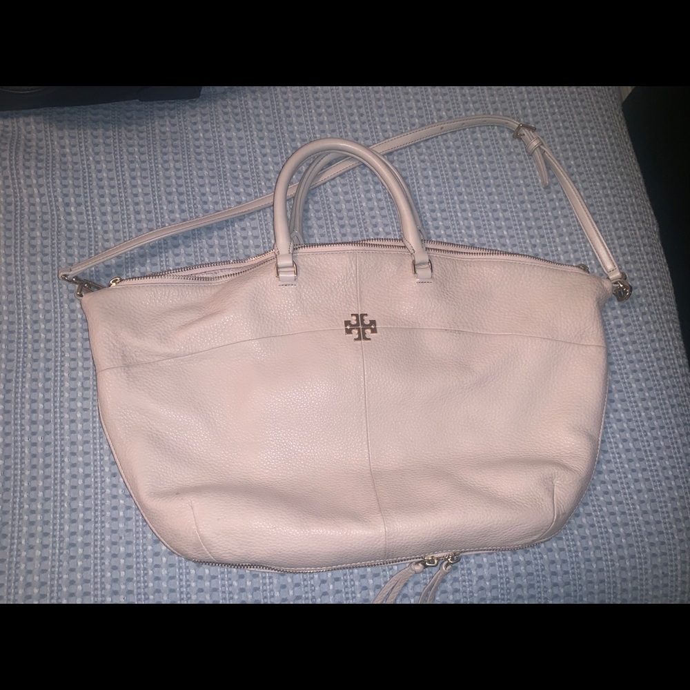 Tory Burch Cream Large Slouch Tote